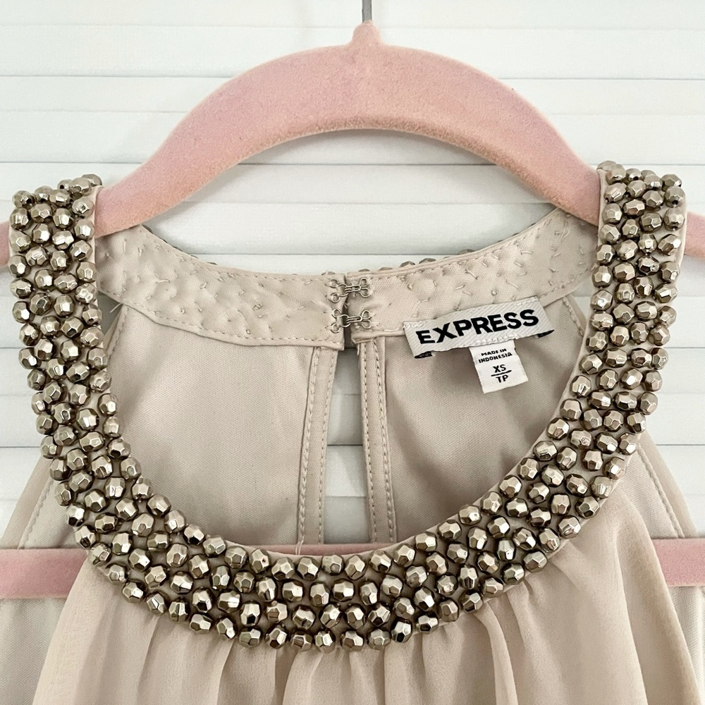 Express Beaded Sleeveless Top